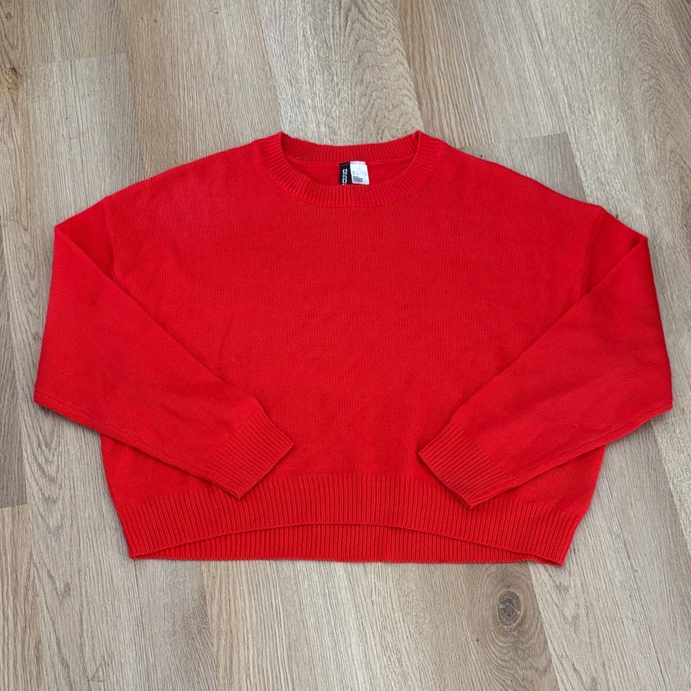 Dynamite Bright Red Crewneck Sweater